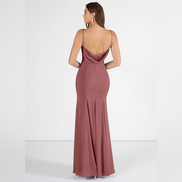 NWT Azazie Zaina Dress in Dusty Rose - Picture 2 of 10